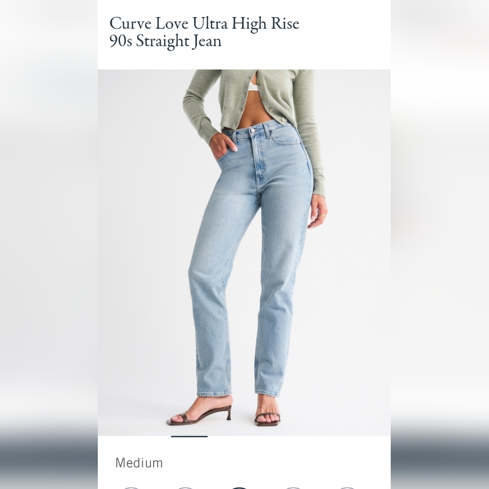 Abercrombie & Fitch Curve Love 90s Straight High Rise